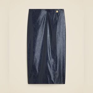 J.Crew Collection wrap skirt in faux patent leather CF935